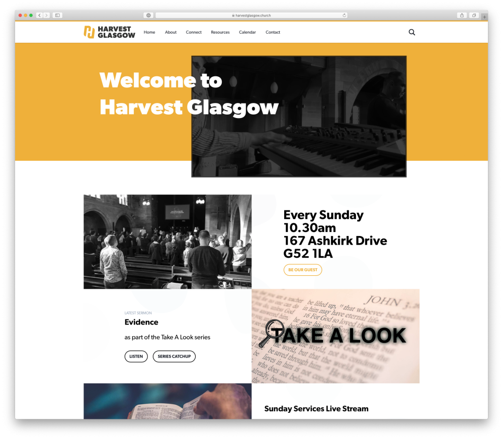 Screenshot of harvest-glasgow-craft-cms-home.png