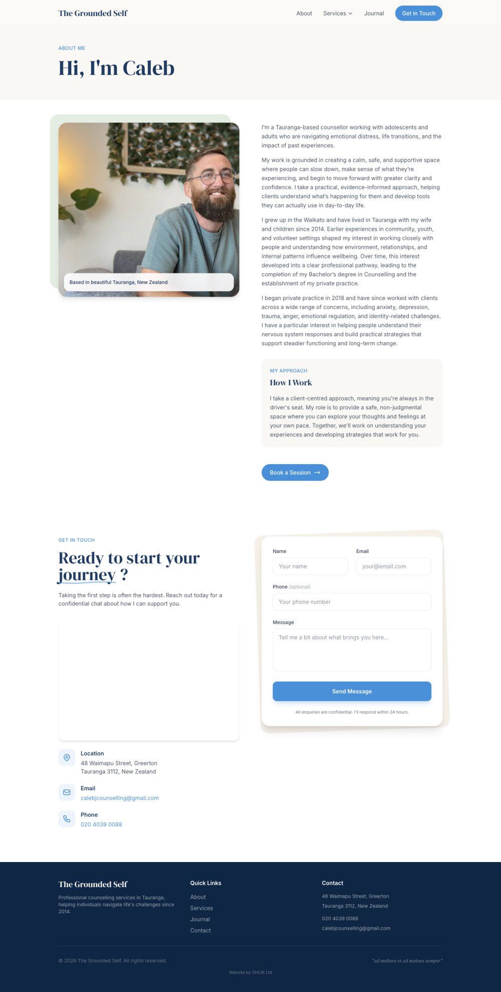 Screenshot of thegroundedself-about.png