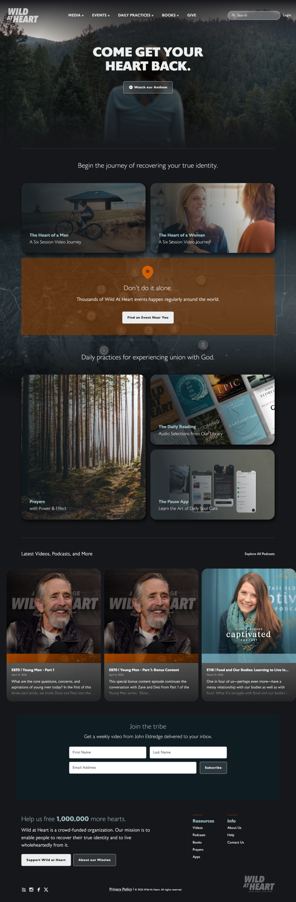 Screenshot of wildatheart-home.png